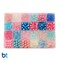 BeadTin Blue, Pink & White Mixed Shapes Plastic Beads (Box/24 Styles)